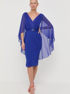 Jedwabna sukienka mini Luisa Spagnoli niebieska