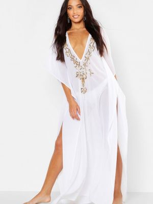 Пляжное платье-туника Boohoo белое