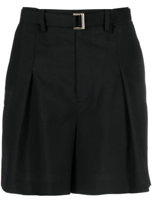 Shorts mit plisseefalten Sacai schwarz