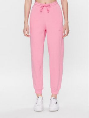 Pantalon de sport en polaire large Adidas rose