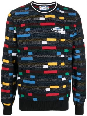 Памучен пуловер Missoni черно