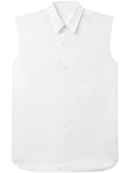 Bavlněná košile bez rukávů Helmut Lang bílá