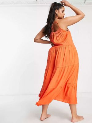 Длинное платье Influence оранжевое