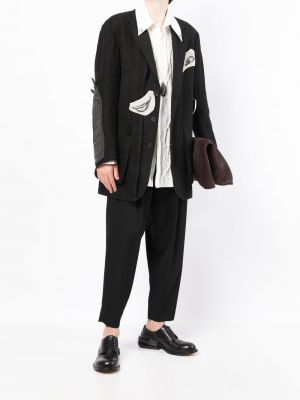 Blazer aus baumwoll mit print Yohji Yamamoto schwarz