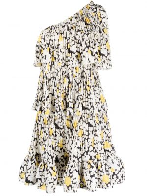 Obleka s cvetličnim vzorcem s potiskom Lanvin