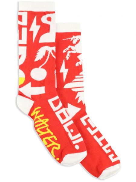 Памучни чорапи Walter Van Beirendonck червено