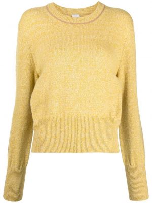 Плетен вълнен пуловер Paul Smith жълто