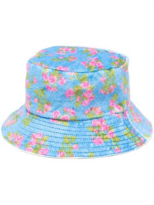 Sombrero de flores Natasha Zinko azul