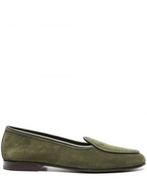 Pantofi loafer din piele de căprioară Scarosso verde