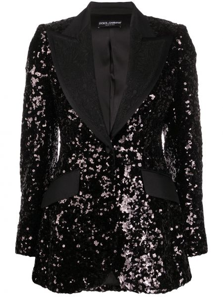 Blazer con lentejuelas Dolce & Gabbana negro