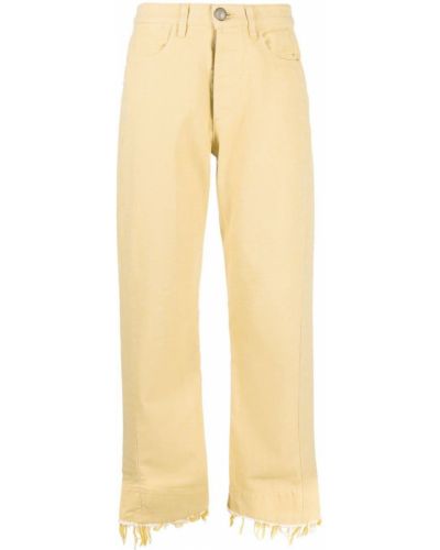 Pantalon droit taille haute Jil Sander jaune