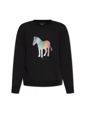 Sweatshirt aus baumwoll mit zebra-muster Ps By Paul Smith schwarz
