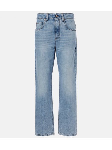 Straight jeans Brunello Cucinelli blå