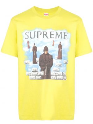T-shirt con stampa Supreme giallo