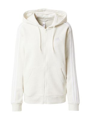 Ριγέ fleece μπλέιζερ Adidas Sportswear λευκό