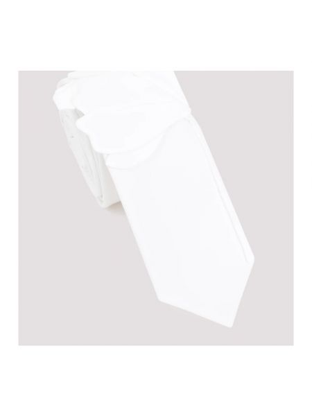 Corbata de algodón Valentino Garavani blanco