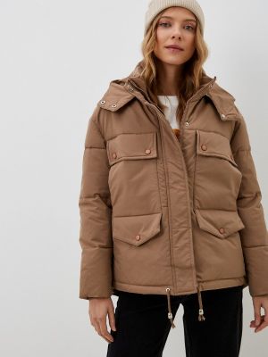 Утепленная демисезонная куртка Allegri коричневая