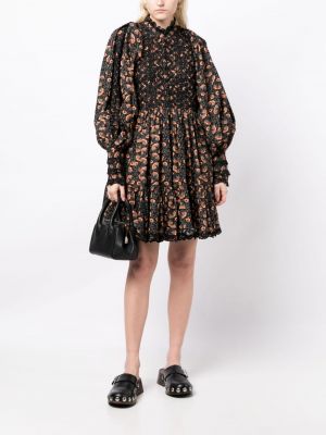 Kleid aus baumwoll mit print Bytimo schwarz