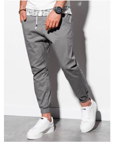 Jogger nohavice Ombre Clothing sivá