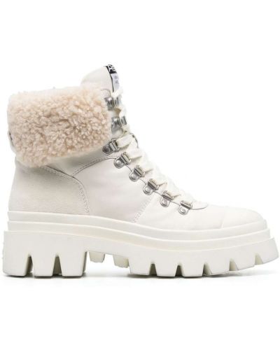 Kotníkové boty s kožíškem Ash bílé