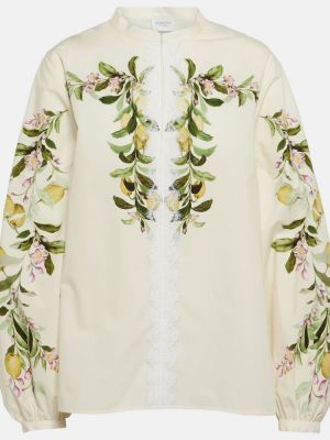 Βαμβακερή μπλούζα με κέντημα Giambattista Valli