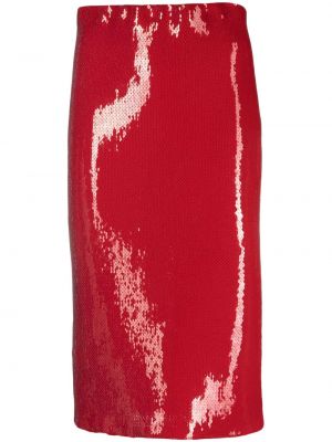 Pouzdrová sukně s flitry Nº21 červené