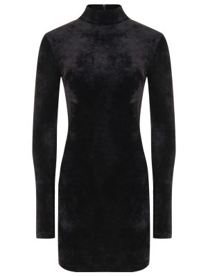 Велюровое коктейльное платье Sashaverse черное