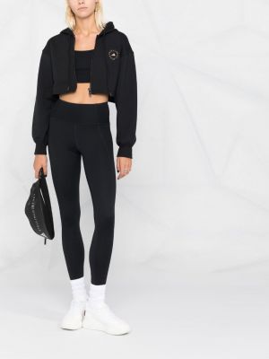 Sudadera con capucha con estampado Adidas By Stella Mccartney negro