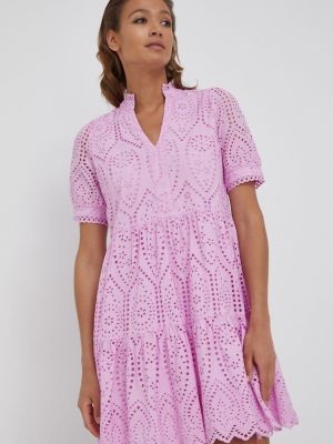 Бавовняне плаття міні Y.a.s, рожеве
