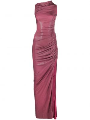 Asymetrické dlouhé šaty Rick Owens Lilies růžové
