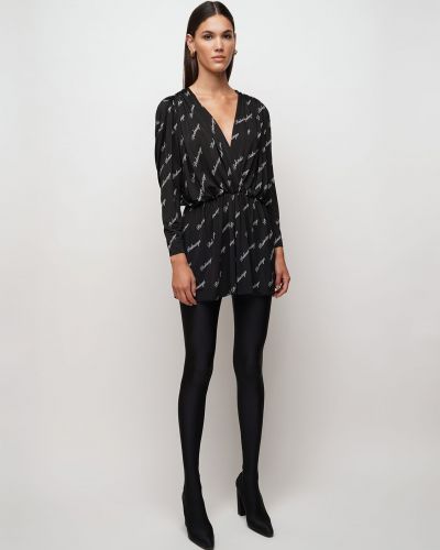 Mini kleita džersija Balenciaga melns
