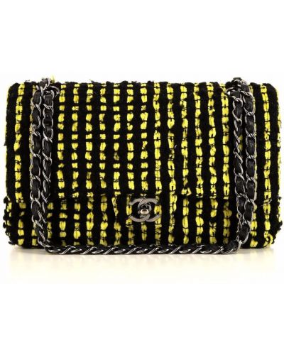 Bolsa de hombro de tweed Chanel Pre-owned amarillo