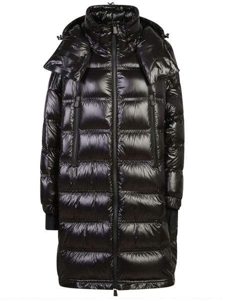 Uzun ceket Moncler siyah