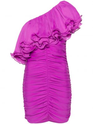 Коктейлна рокля от шифон Rotate виолетово