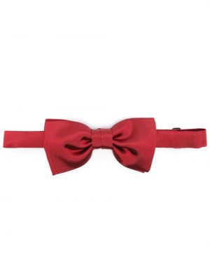 Cravată cu funde din satin de mătase Karl Lagerfeld roșu