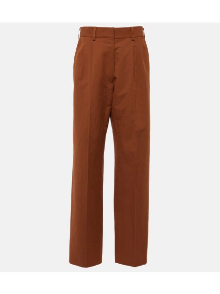 Широкие брюки из хлопка и льна fox Blazé Milano красный