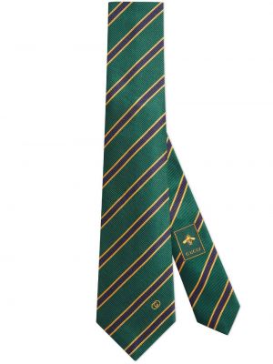 Jedwabny krawat Gucci zielony