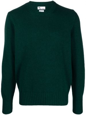 Vilnonis megztinis apvaliu kaklu Doppiaa žalia