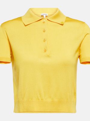 Jedwabny sweter Loewe żółty