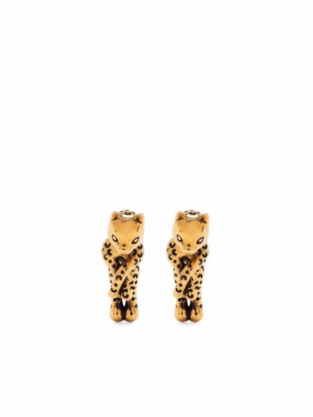 Pendientes leopardo Lanvin dorado