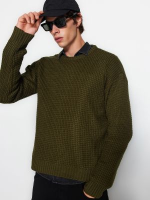 Sweter oversize Trendyol khaki