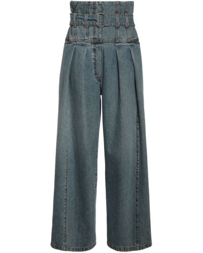 Voľné džínsy s vysokým pásom Philosophy Di Lorenzo Serafini modrá