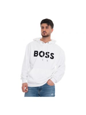 Oversize hoodie Boss weiß