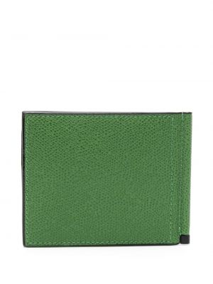 Kožená peněženka Valextra zelená