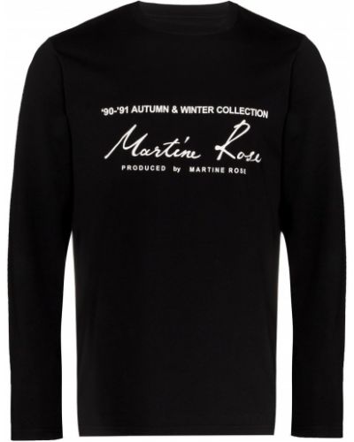 Bavlnené tričko s dlhými rukávmi s potlačou Martine Rose