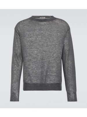Пуловер от мохер Auralee сиво