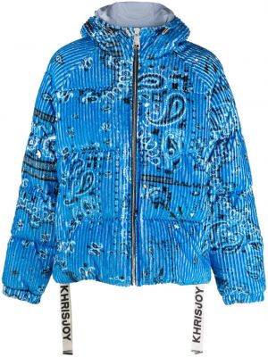 Dūnu jaka velveta ar apdruku ar lāsīšu rakstu Khrisjoy