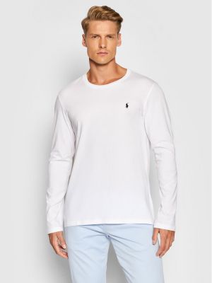 Polo majica z dolgimi rokavi Polo Ralph Lauren bela