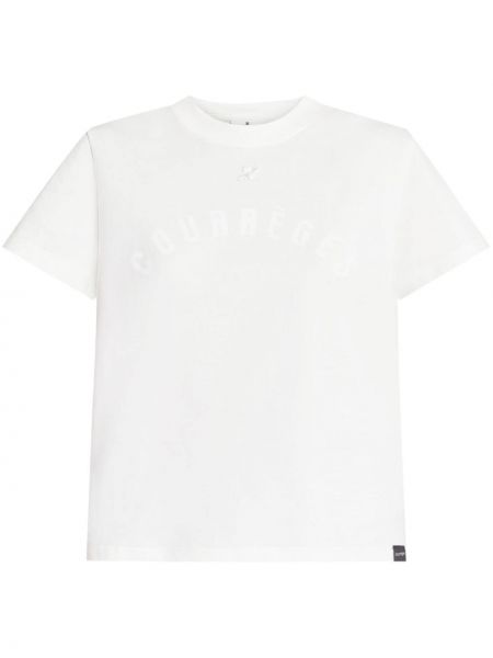 Bavlněné tričko Courrèges bílé