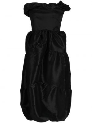 Κοκτέιλ φόρεμα με βολάν Kika Vargas μαύρο